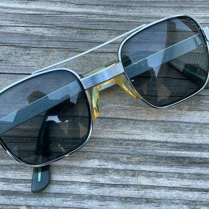 Vintage Eyeglasses AO Style Guard Safety Silver Tone Metal Men Glasses Frame Z87